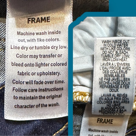 🎉HOST PICK!🎉NWT FRAME Le Bell Cropped Flare Jeans in Deep Indigo Blue. Size 26 - Picture 13 of 13